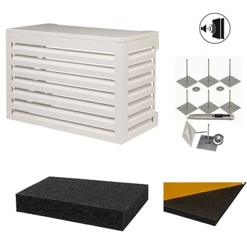 Geluidsdempende omkasting warmtepomp en airco Small Wit (1000x700x500mm)