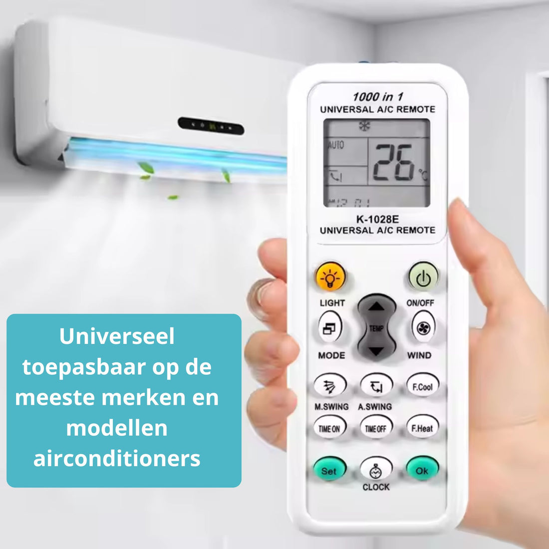 Universele airco-afstandsbediening K-1028E